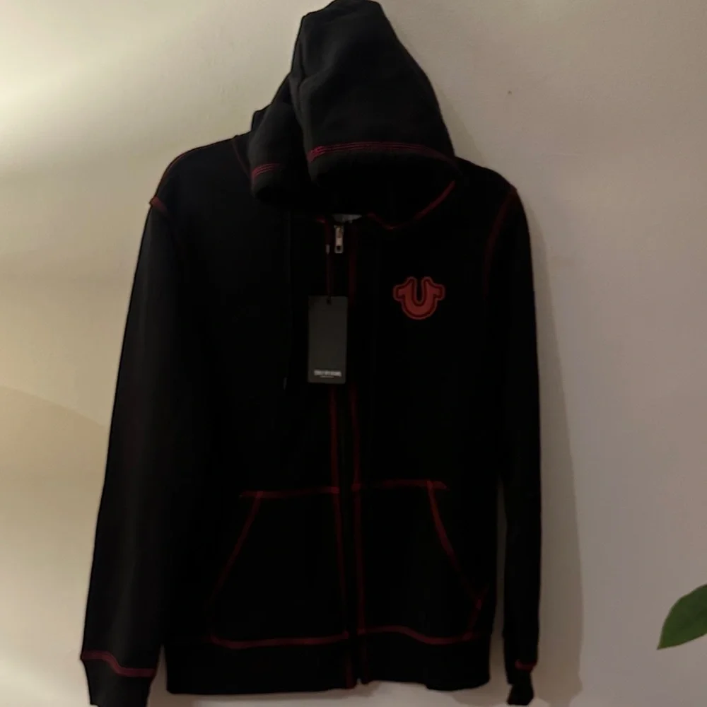 True Religion Black and Red Men's Sweater